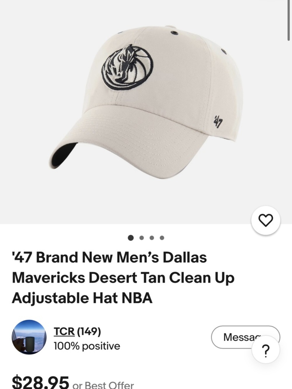 '47 Black and Tan Dallas Mavericks Hat by 47